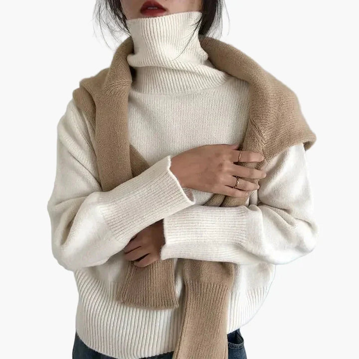 Stilla | Turtleneck Pullover - Modevenlig Efterårs-Vinter Strikpullover til Hverdag & Fritid