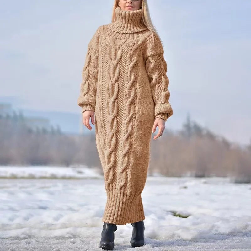Stilla | Pullover Med Rullekrave Til Den, Afslappet Strikkjole