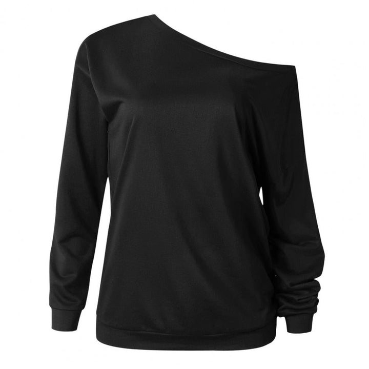 Stilla | Glamour-bluse med skulderfrie stropper moderigtig langærmet t-shirt til kvinder til efteråret