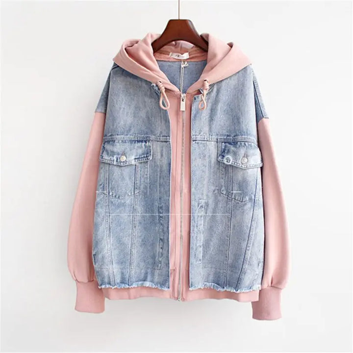 Stilla | Jeans Sweatshirt Med Hætte Til Kvinder