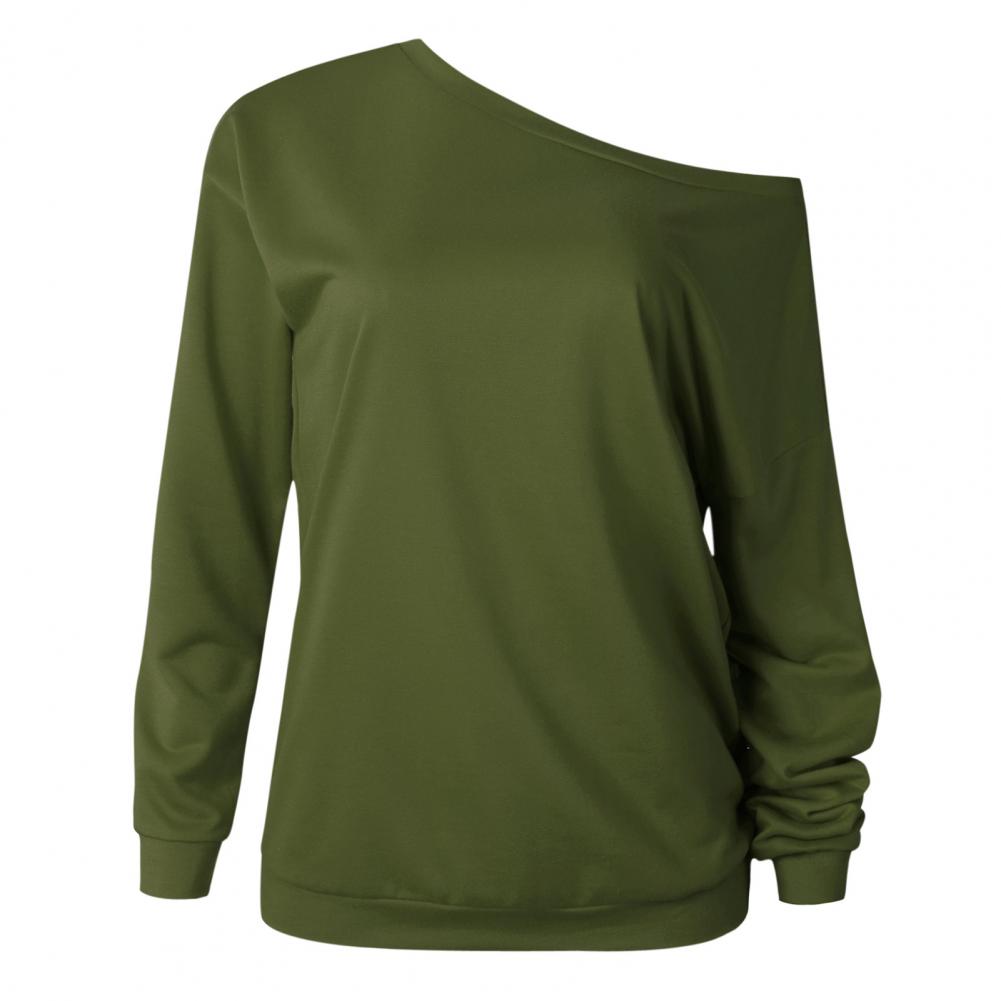 Stilla | Glamour-bluse med skulderfrie stropper moderigtig langærmet t-shirt til kvinder til efteråret