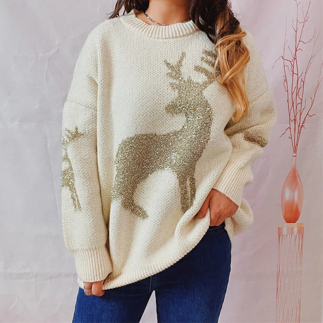 Stilla | Julehind Rundhals Pullover til kvinder