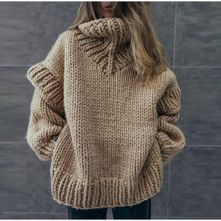 Stilla | Oversized rullekrave sweater med lange ærmer