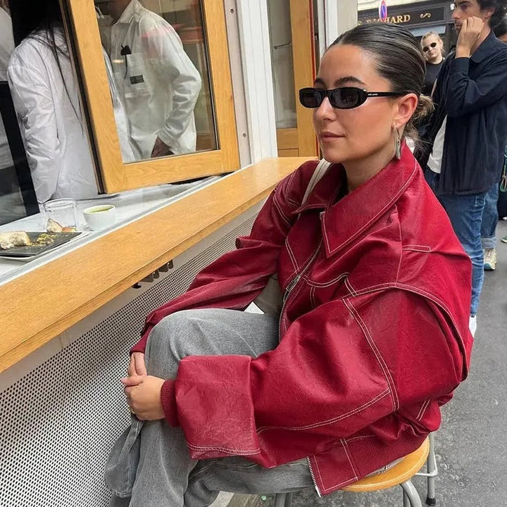 Stilla | Læderjakke Med Mode Charme