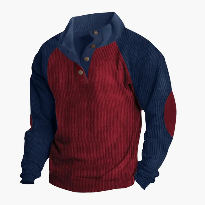 Stilla | Fritidsstrik med Vintage Raglan Stil og Knaplukning - Ideel til Hverdag og Udendørs