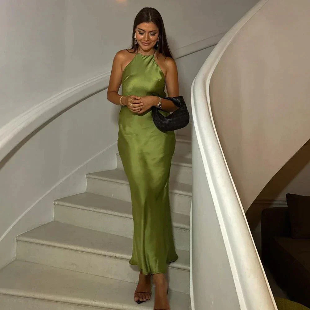 Stilla | Modetrendy Ærmeløs Silke Kjole