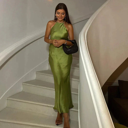 Stilla | Modetrendy Ærmeløs Silke Kjole