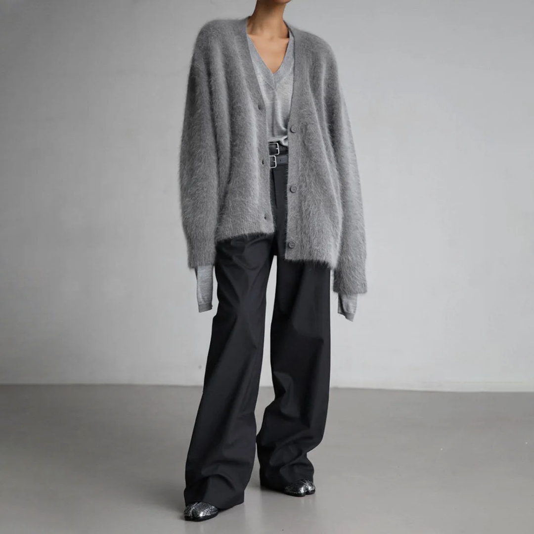 Stilla | Luksus Strikjakke i Cashmere og Plys