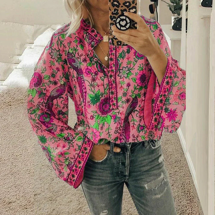 Stilla | Bluse Bohème Med Blomsterprint