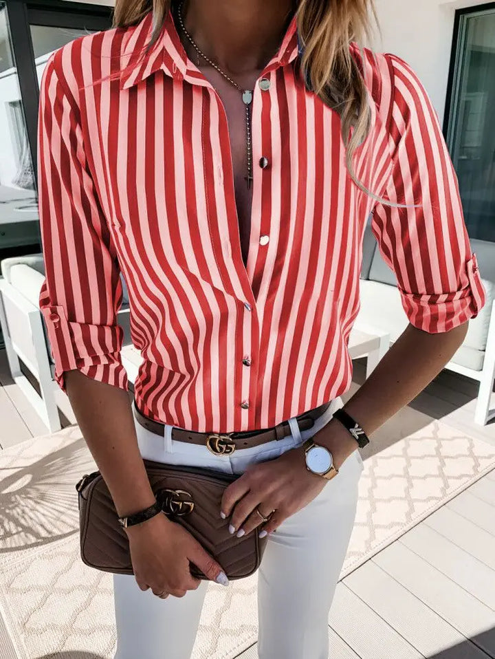 Stilla | Casual Stribet Bluse