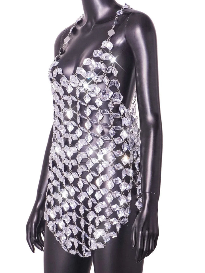 Stilla | Rhinestone Hollow Out Kjole