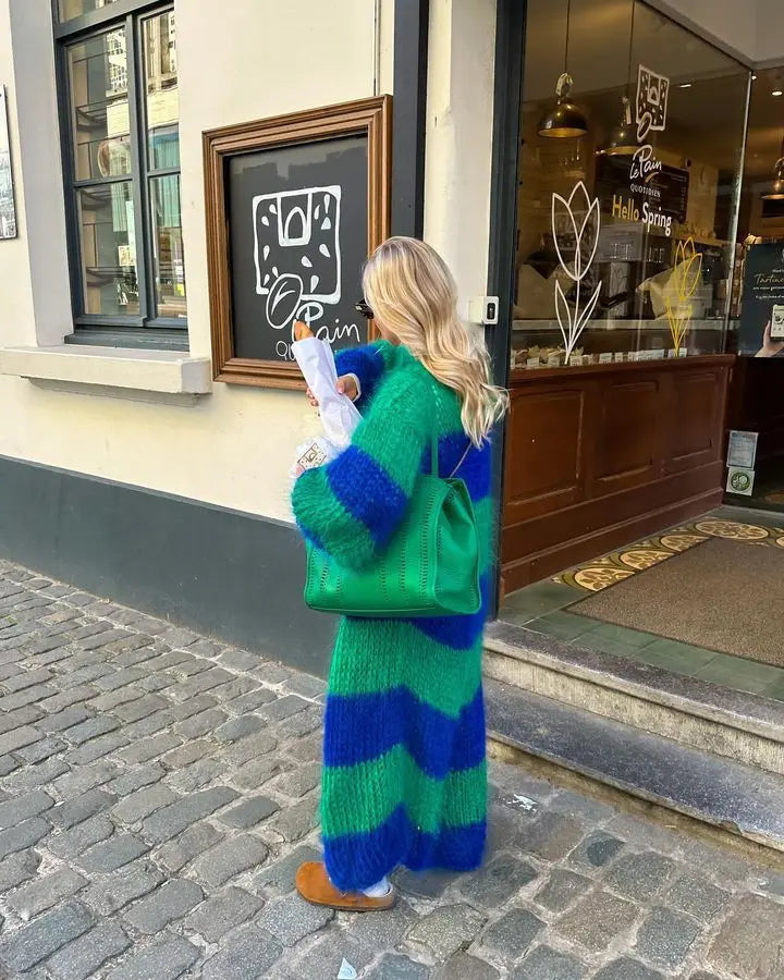 Stilla | Cardigan med dristige striber