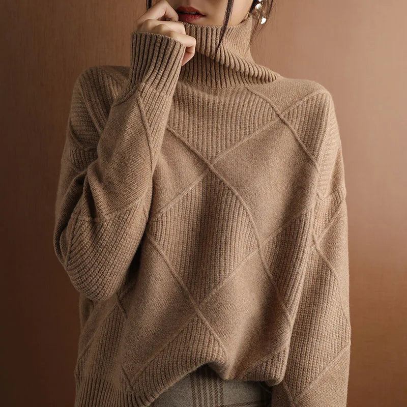 Stilla | Rullekrave sweater med diamanter