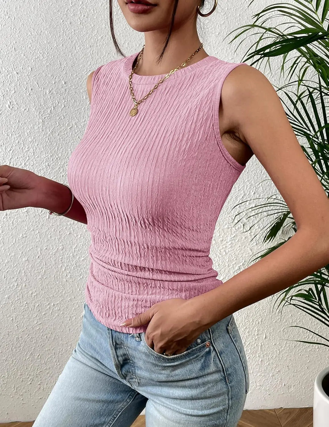 Stilla | Dame Tank Top Med Høj Halsudskæring