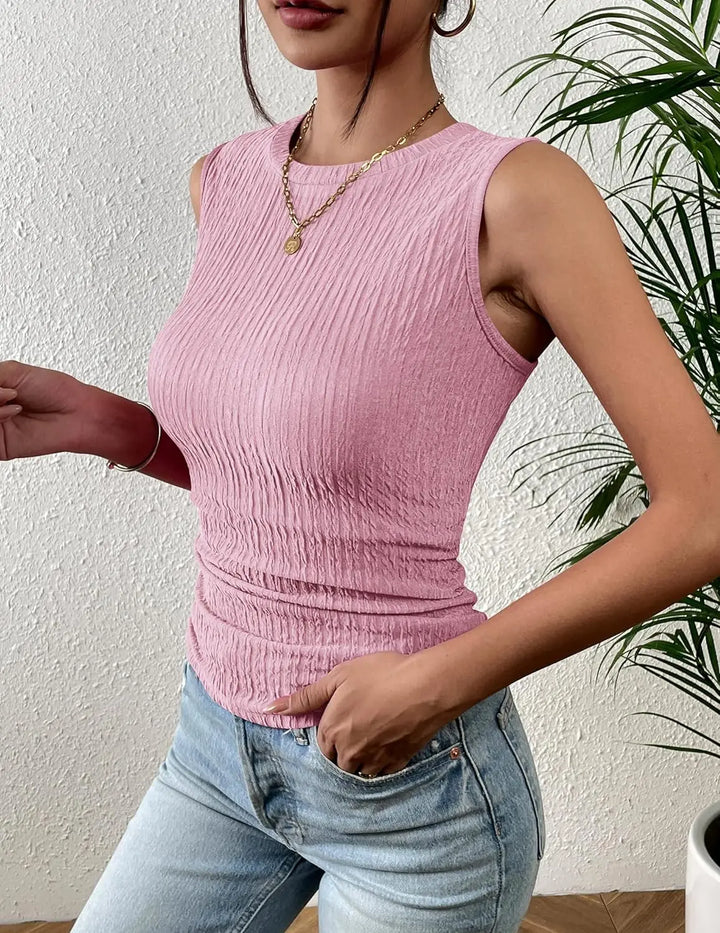 Stilla | Dame Tank Top Med Høj Halsudskæring