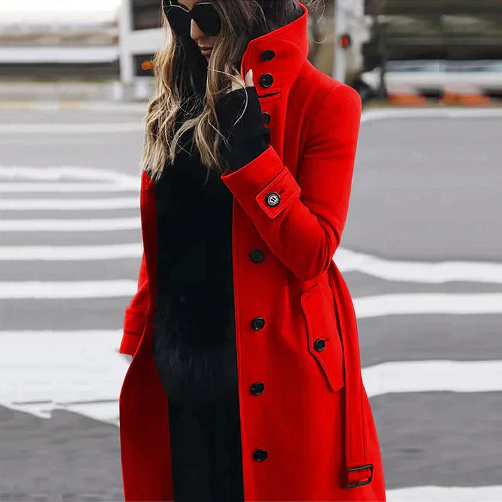 Stilla | Højhalset trenchcoat