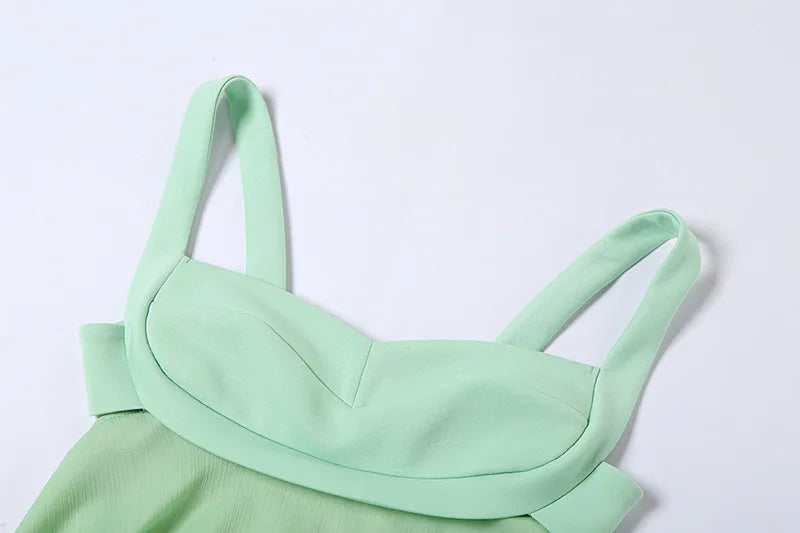 Stilla | Mint Udsnit Flæse Kjole