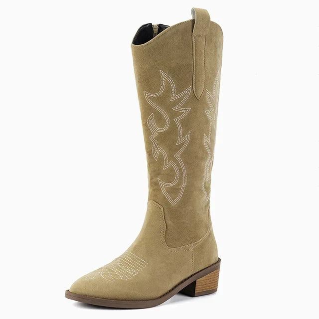 Stilla | Retro Bestickte Westernstiefel