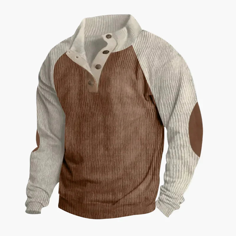 Stilla | Fritidsstrik med Vintage Raglan Stil og Knaplukning - Ideel til Hverdag og Udendørs