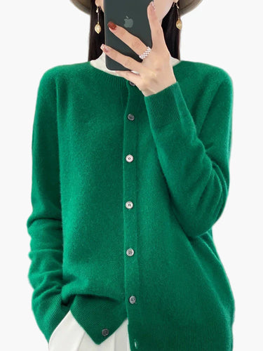 Stilla | Klassisk Strik Cardigan - Elegant Hverdagsstil til Kontor & Fritid