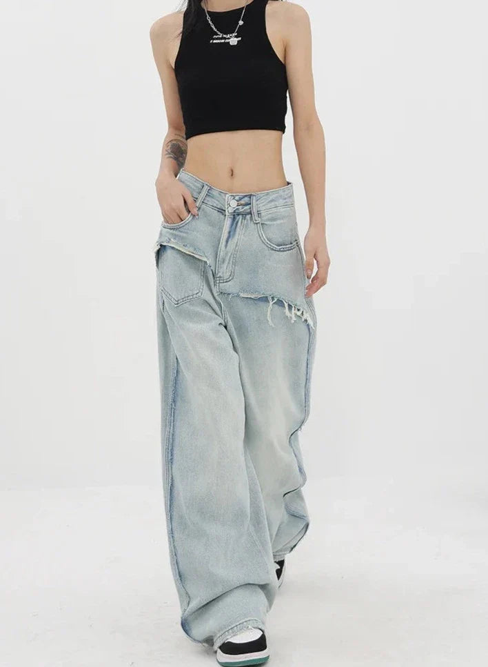 Stilla | Årgang Højtaljede Jeans Med Lige Ben