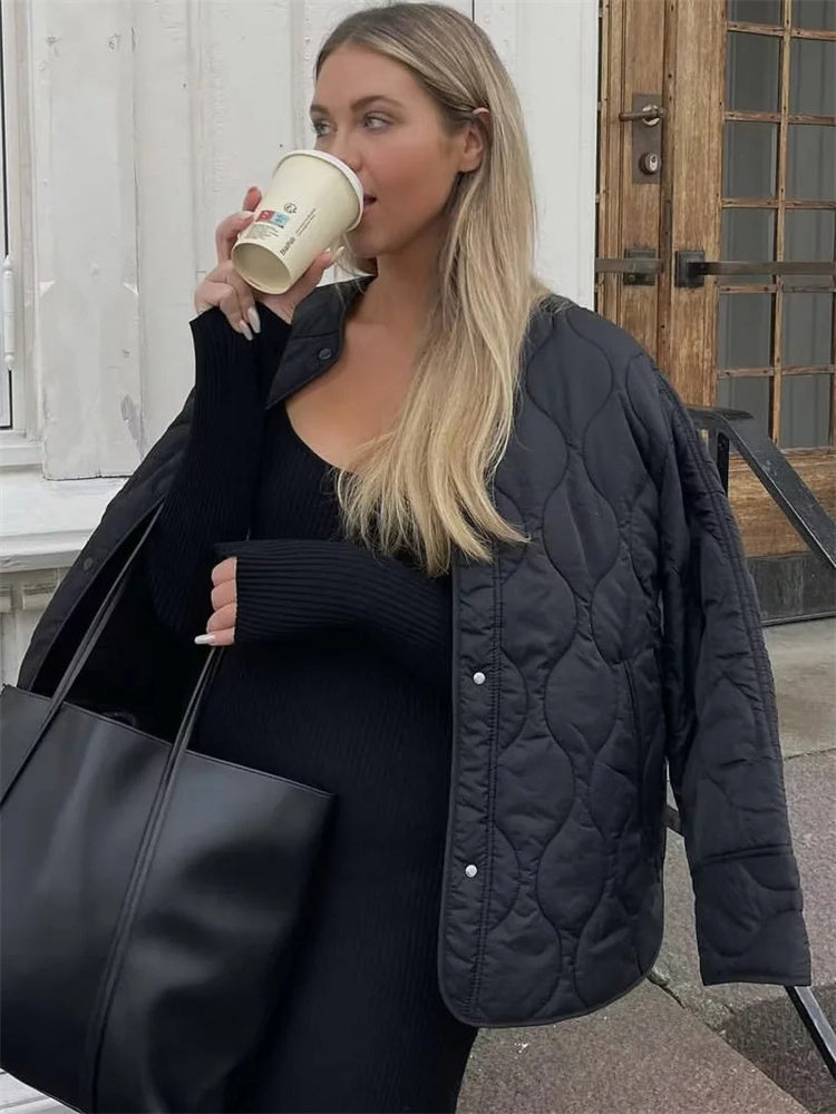 Stilla | Damejakke Vid jakke med rund halsudskæring i sort Kvalitets yderbeklædning til damer