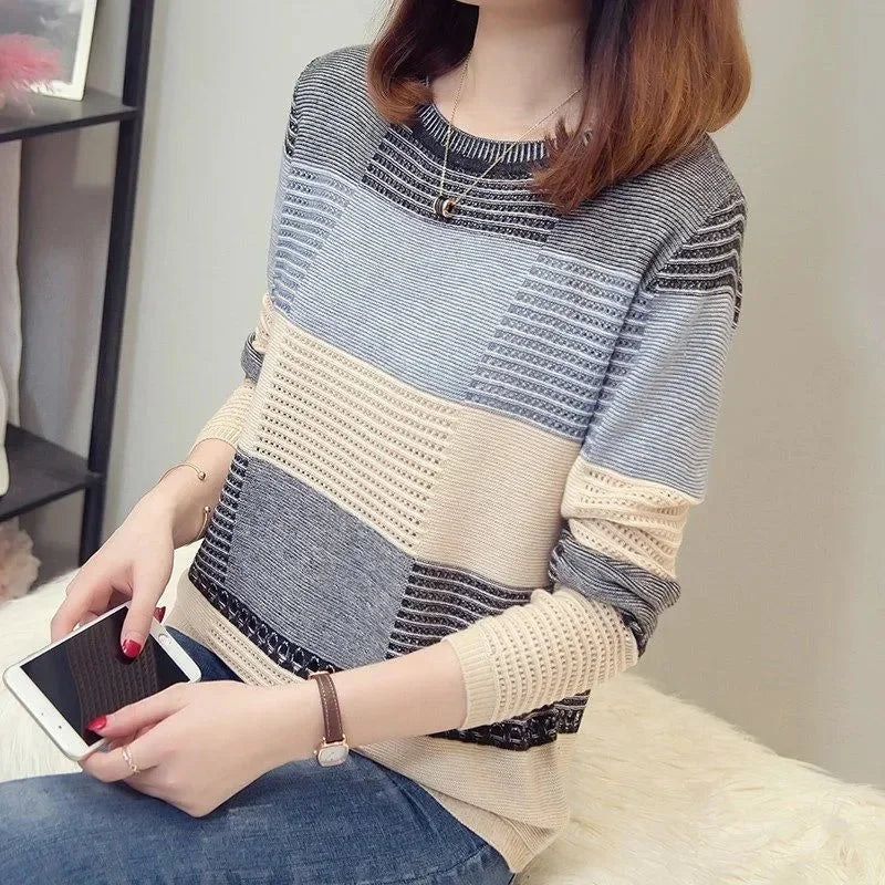 Stilla | Stribet, Loose Strikpullover