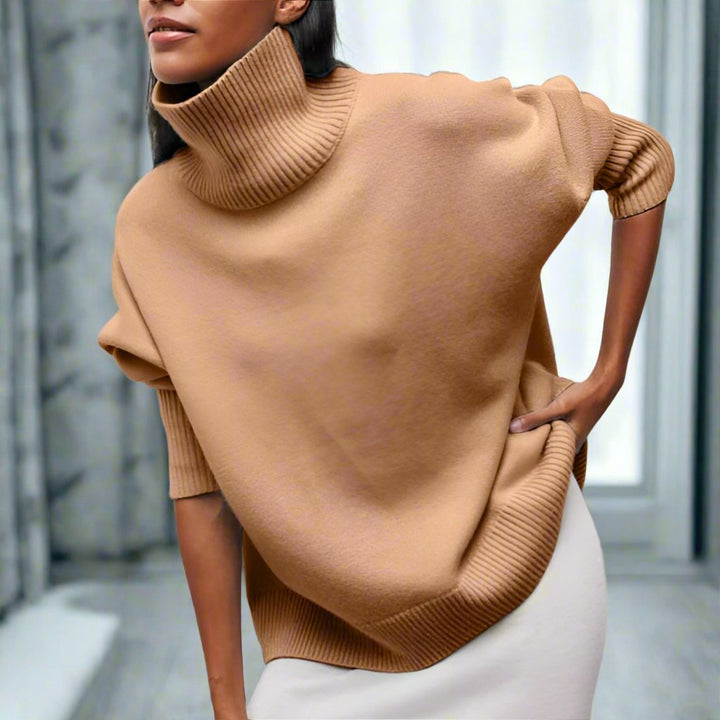 Stilla | Størrelse oversize rullekrave sweater ribkant rullekrave sweater