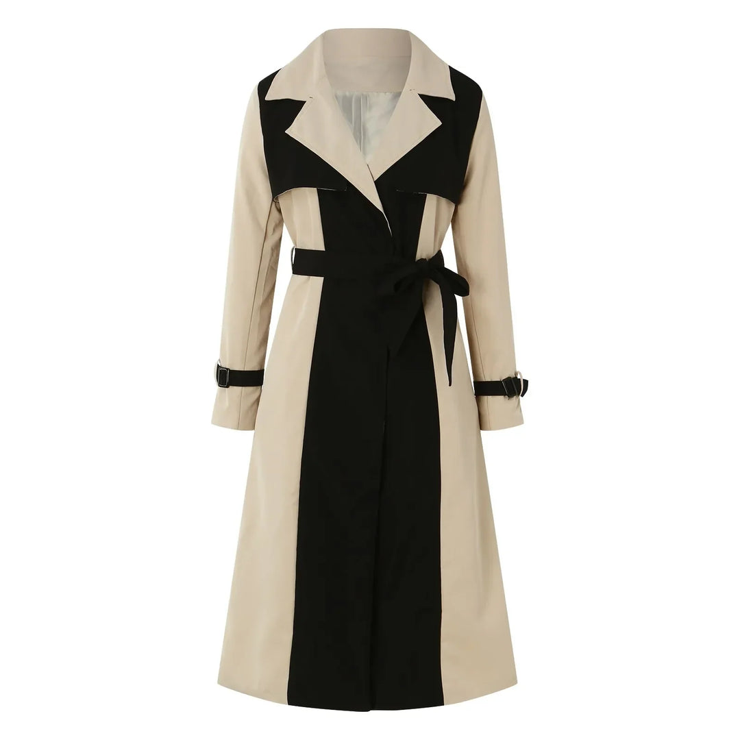 Stilla | Trenchcoat i uld-patchwork
