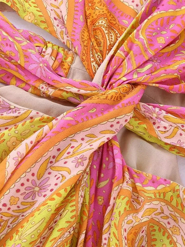 Stilla | Paisley Skater Stil Udskaaret Kjole