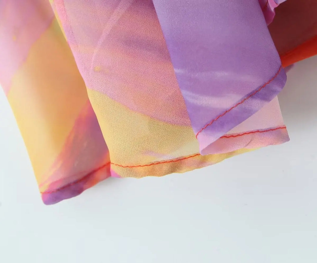 Stilla | En Skulder Orange Gradient Kjole