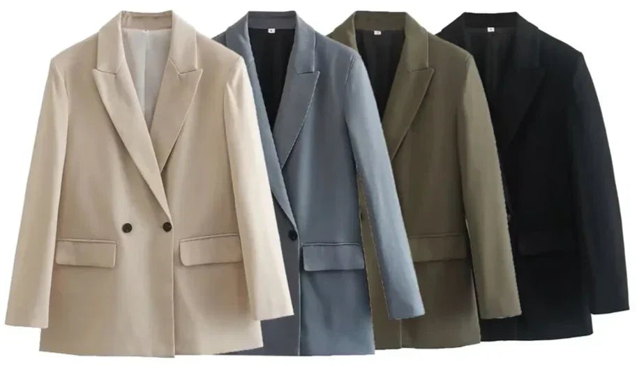Stilla | Klassisk Dame Blazer Med Dobbelt Knapliste