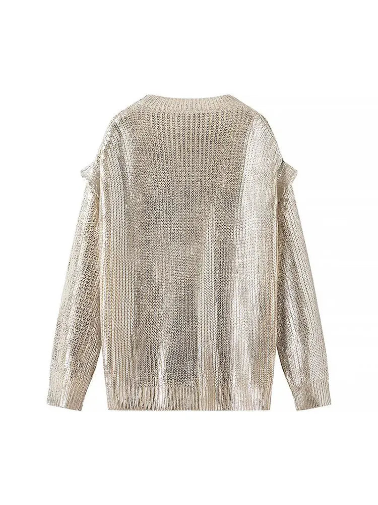 Stilla | Metallisk sweater