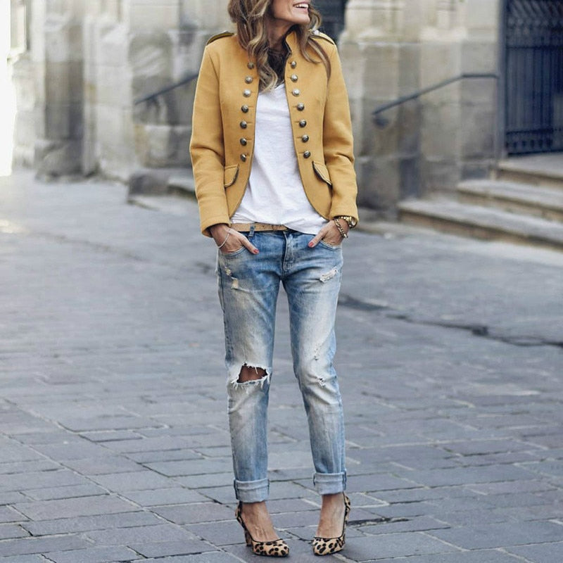 Stilla | Blazer med lange ærmer og moderne knapper til et klart og trendy look