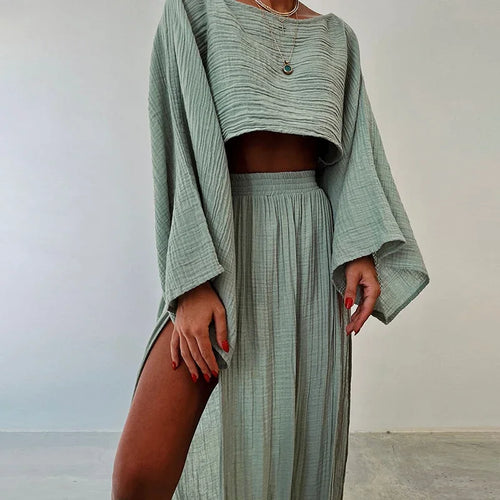 Stilla | Elegant To-delt Outfit Med Høj Slids