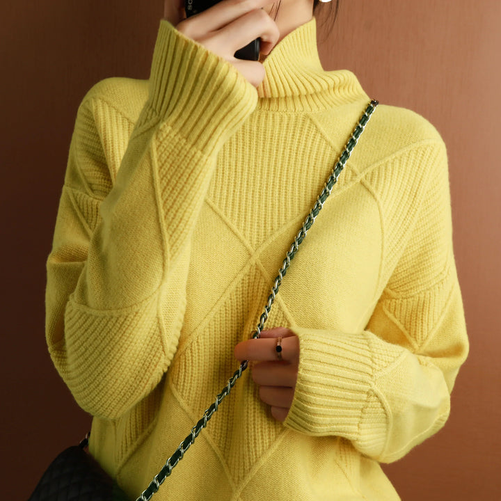 Stilla | Damepullover Af Cashmere Med Rhombus