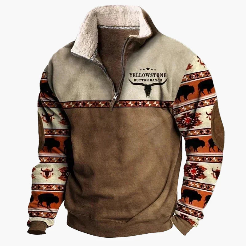 Stilla | Wild West Vintage Pullover - Stilfuld Fritids-Sweater med Western-Charme