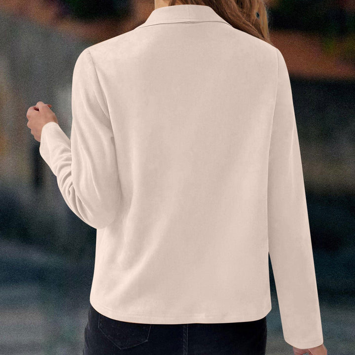 Stilla | Elegant Vandfaldsjakke med Lynlåsdetaljer