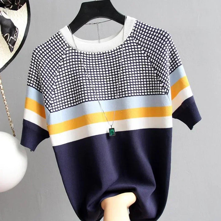 Stilla | Bluse Kortærmet Strikket Bluse