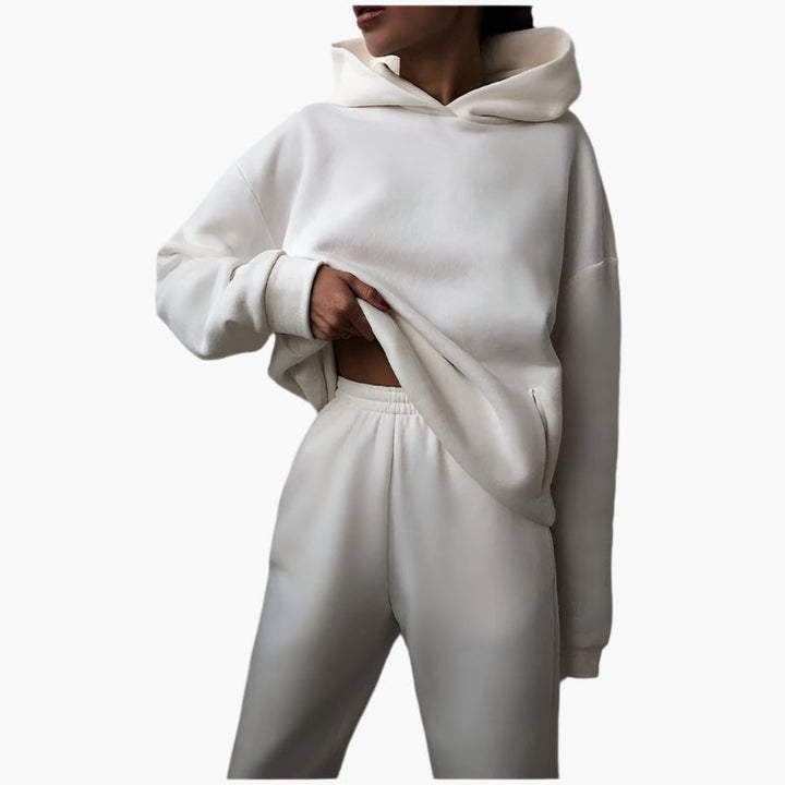 Stilla | Oversize Lounge Sæt Hættetrøje og Joggingbukser - Komfortabel Fritidslook