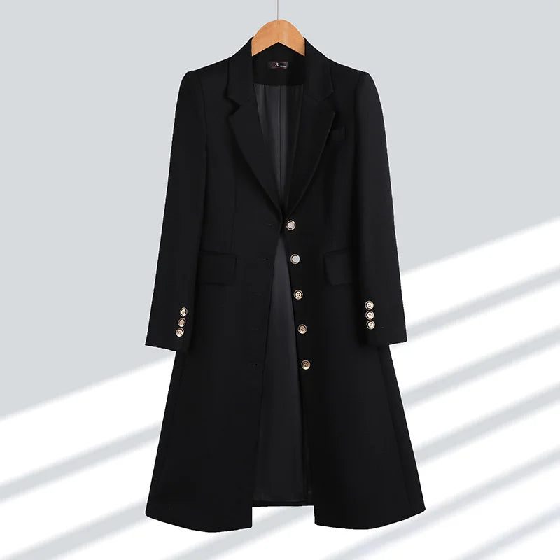Stilla | Halv Lang Trenchcoat Med Reverkrave