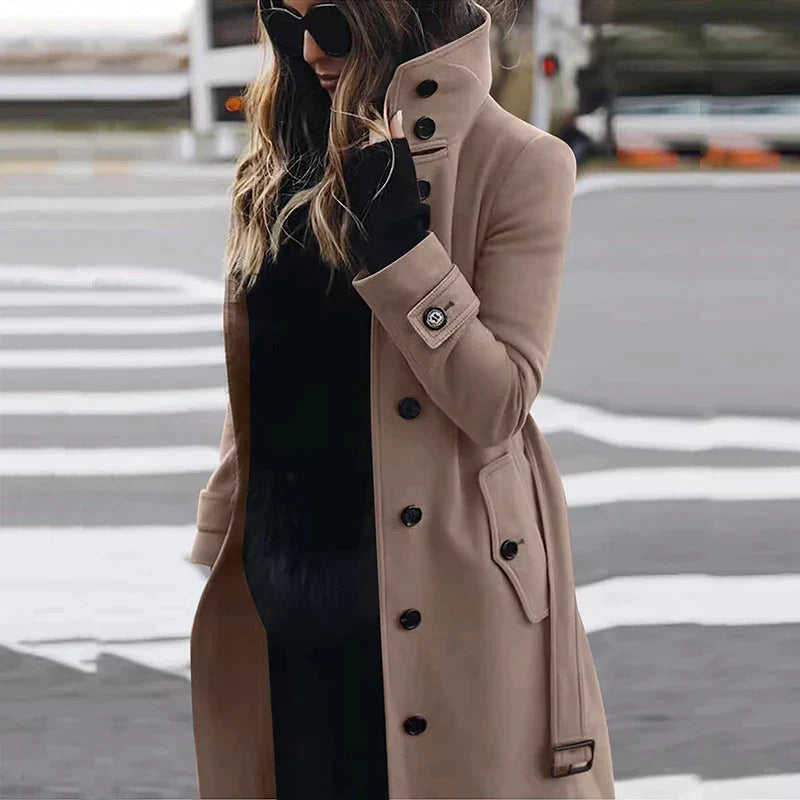 Stilla | Højhalset trenchcoat