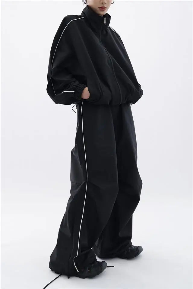 Stilla | Oversized Sporty Sort Træningsdragt