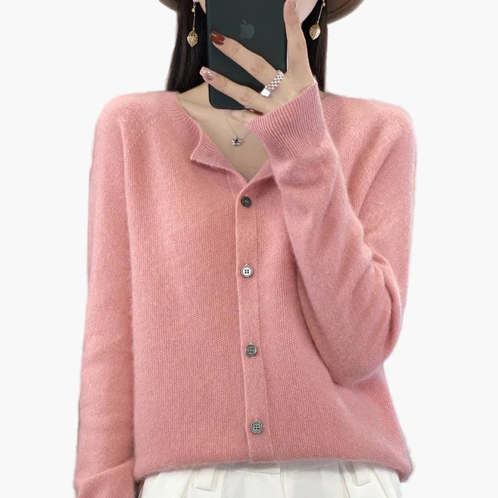 Stilla | Klassisk Strik Cardigan - Elegant Hverdagsstil til Kontor & Fritid