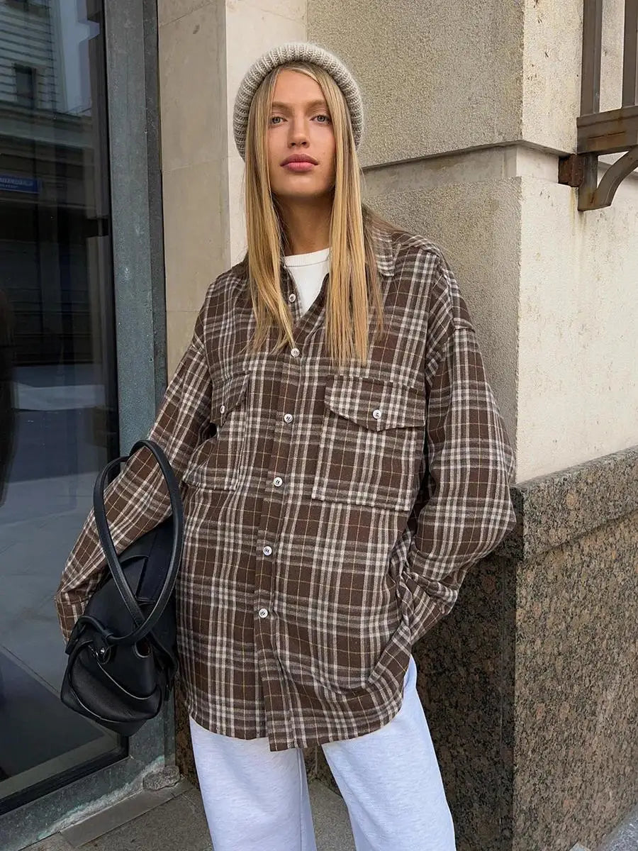 Stilla | Vinlese Ternet Oversized Bluse