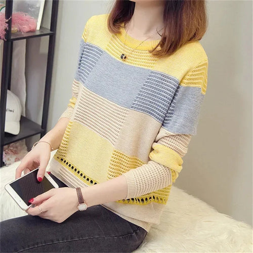 Stilla | Stribet, Loose Strikpullover