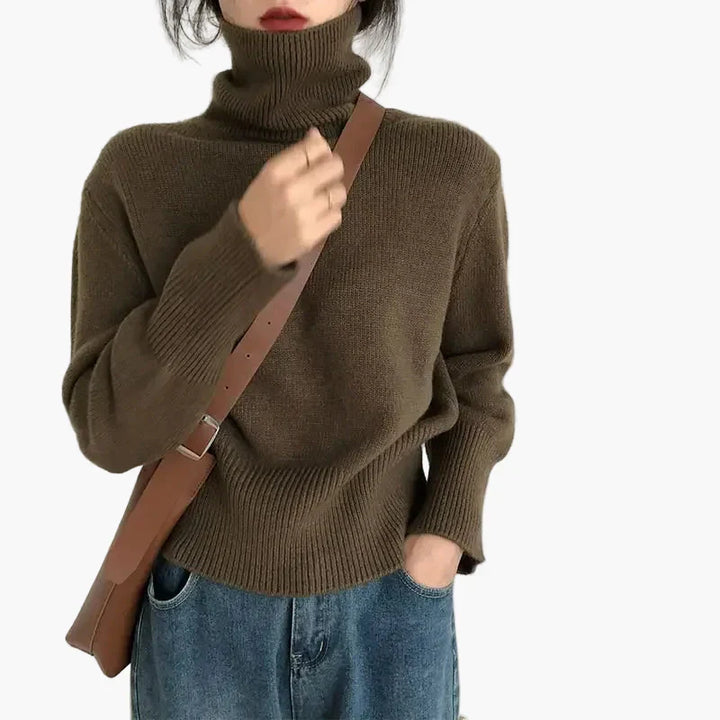 Stilla | Turtleneck Pullover - Modevenlig Efterårs-Vinter Strikpullover til Hverdag & Fritid