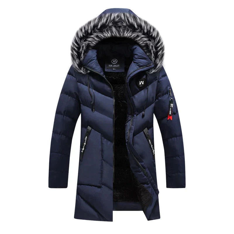 Stilla | Herrer Vinter Lang Parka - Blødt Foder Hætte Design