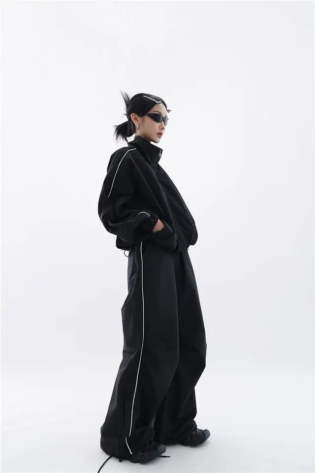 Stilla | Oversized Sporty Sort Træningsdragt