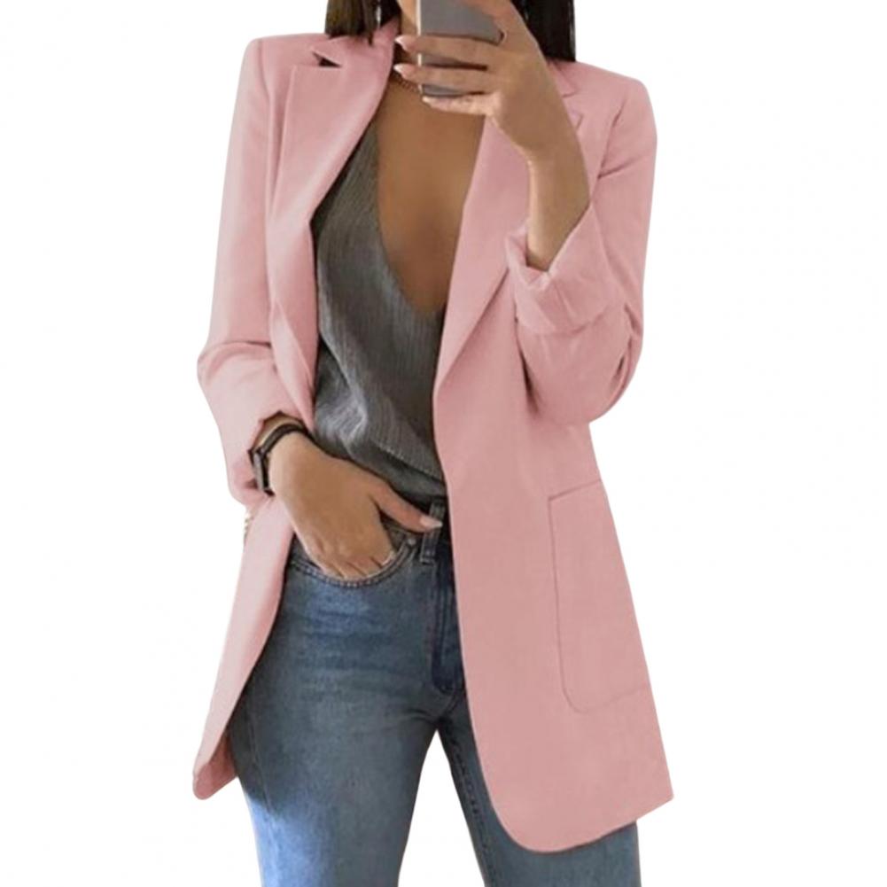 Stilla | Blazer Taljeret pasform Hof længde Store lommer Åben front
